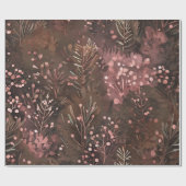 Pine & Berries Soft Pinks aus Holz Geschenkpapier (Flach)