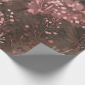 Pine & Berries Soft Pinks aus Holz Geschenkpapier (Ecke)