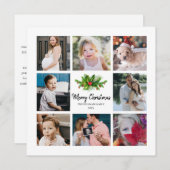 Pine & Berry Jahr im Überblick 8 Foto Ferienkarte Einladung (Vorne/Hinten)