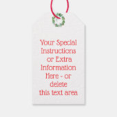 Pine Berry Weihnachtsfeiertage Grüntöne MIT LIEBE Geschenkanhänger (Rückseite)