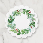Pine Berry Weihnachtsgrün MIT LIEBE Rund Geschenkanhänger (Rückseite)