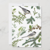 Pine-Blätter-Vogelhochzeit Einladung (Rückseite)