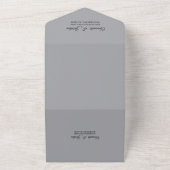 Pine Blue Winter Hochzeit alles in einer Einladung (Außenbereich)