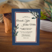 Pine Blue Winter Hochzeit Einladung