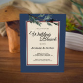 Pine Blue Winter Wedding Brunch Einladung