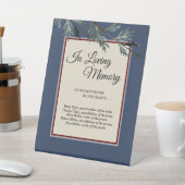 Pine Blue Winter Wedding in Love Memory Sockelschild (In SItu)