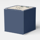 Pine Blue Winter Wedding Square Gefallen Box Geschenkschachtel (Vorderseite)