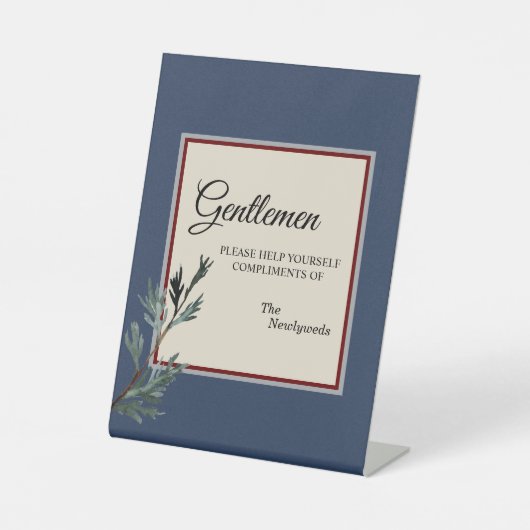 Pine Blue Winter Wedlemen Bad Sockelschild (Vorderseite)