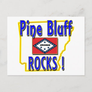 Pine Bluff Rocks ! (Blau) Postkarte