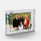 Pine Bough and Berry Frame Christmas Foto Block (Links)