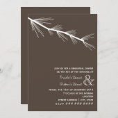 Pine Bough Brown Probe Dinner Einladung (Vorne/Hinten)