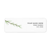 Pine Bough Wedding Address Label (Vorne)