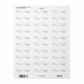 Pine Bough Wedding Address Label (Vorne)