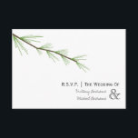 Pine Bough Wedding R.S.V.P. RSVP Karte<br><div class="desc">Eine Hochzeitsrsvp mit einer Abbildung eines Kiefernbough auf der Vorderseite oben links. Personalisieren Sie den Text vorne und hinten.</div>