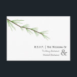 Pine Bough Wedding R.S.V.P. RSVP Karte<br><div class="desc">Eine Hochzeitsrsvp mit einer Abbildung eines Kiefernbough auf der Vorderseite oben links. Personalisieren Sie den Text vorne und hinten.</div>
