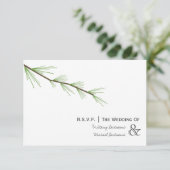 Pine Bough Wedding R.S.V.P. RSVP Karte (Stehend Vorderseite)