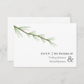 Pine Bough Wedding R.S.V.P. RSVP Karte (Vorne/Hinten)