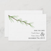 Pine Bough Wedding rettet das Datum Save The Date (Vorne/Hinten)