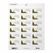 Pine Boughly Holly Berry Xmas Rücksendeadresse Lab Adressaufkleber (Vorne)