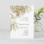 Pine Boughs Hochzeitsprogramm Programm (Stehend Vorderseite)