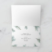 Pine Boughs | Holiday Foto geklappt Feiertagskarte (Innenseite)