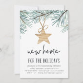 Pine Boughs Holiday Housewarming Party Einladung (Vorderseite)