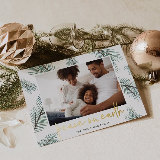 Pine Boughs | WELTFRIEDEN FOTO Folien Feiertagskarte