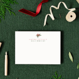 Pine Branch & Berries Holiday Von der Rezeption Mitteilungskarte