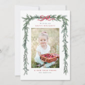 Pine Branch Frame Foto Weihnachten (Vorderseite)