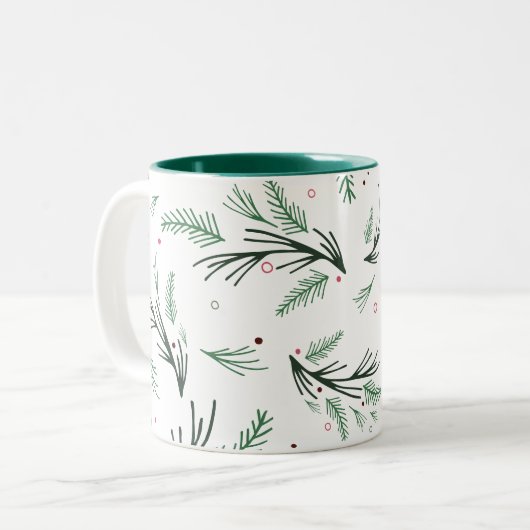 Pine Branch Pattern Tasse (Vorderseite Links)