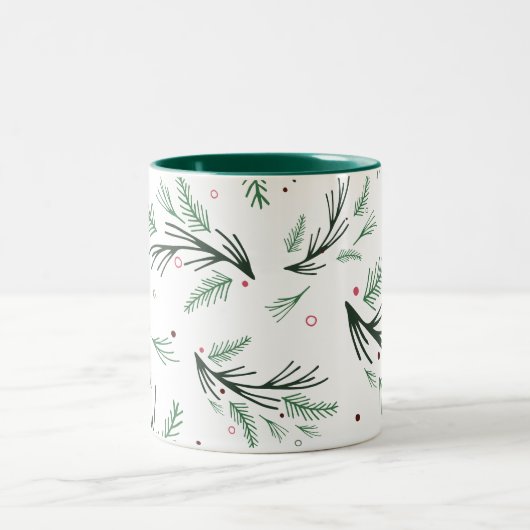 Pine Branch Pattern Tasse (Mittel)