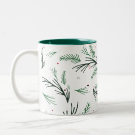 Pine Branch Pattern Tasse