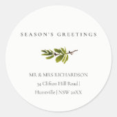 Pine Branch Weihnachtsfeier Weihnachtsfeierlichkei Runder Aufkleber (Vorderseite)