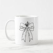 Pine Branch with Bow Minimalist Kaffeetasse (Links)