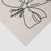 Pine Branch with Bow Minimalist Seidenpapier (Ausschnitt)