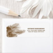 Pine Branch Zeichnend Rücksendeadressen-Aufkleber (Insitu)