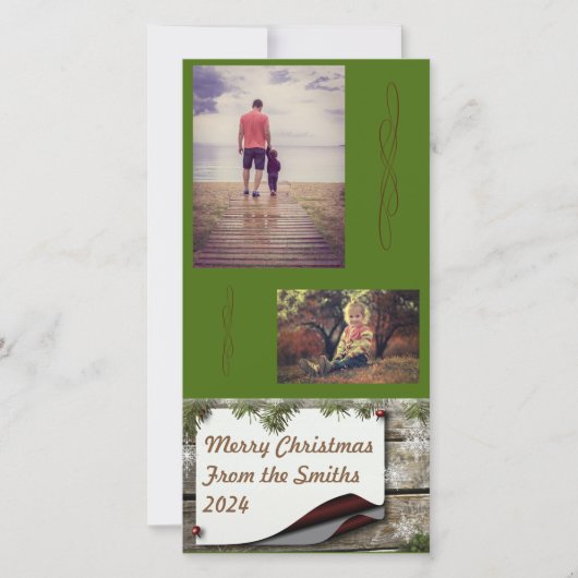 Pine Branches Grüne Hintergrund Weihnachten (Vorderseite)