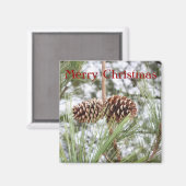 Pine Christmas Magnet (Vorderseite/Rückseite)