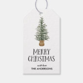 Pine Christmas Tree Gift Tags Geschenkanhänger (Vorderseite)