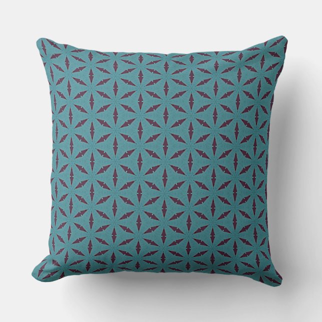 Pine Color Festive Star Design Throw Kissen (Vorderseite)