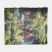 PINE COMB Christmas Fleece Blanket (Vorderseite (Horizontal))