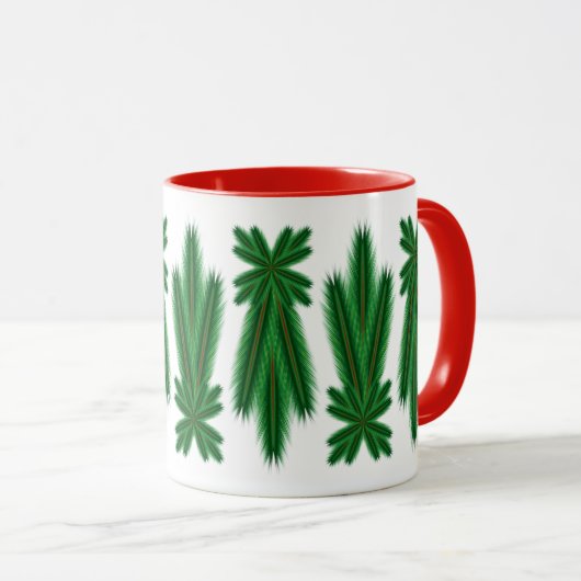 Pine Comet 11oz. Tasse - Rot (VorderseiteRechts)