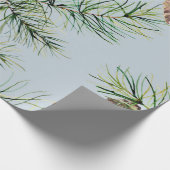 Pine Cone/Blue Pattern Geschenkpapier (Ecke)