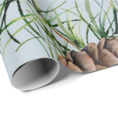 Pine Cone/Blue Pattern Geschenkpapier (Rolleneckpunkt)