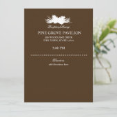 Pine Cone Brown Information Card Einladung (Stehend Vorderseite)