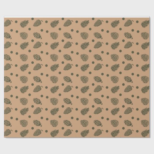 pine cone chrismas wrapping paper geschenkpapier (Flach)