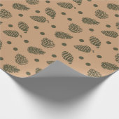 pine cone chrismas wrapping paper geschenkpapier (Ecke)