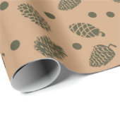 pine cone chrismas wrapping paper geschenkpapier (Rolleneckpunkt)