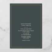 Pine Cone Emerald Folieneinladung (Vorderseite)