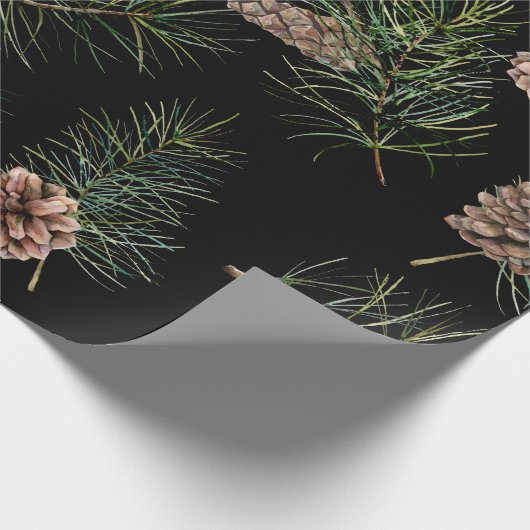 Pine Cone/Fir Muster Geschenkpapier (Ecke)